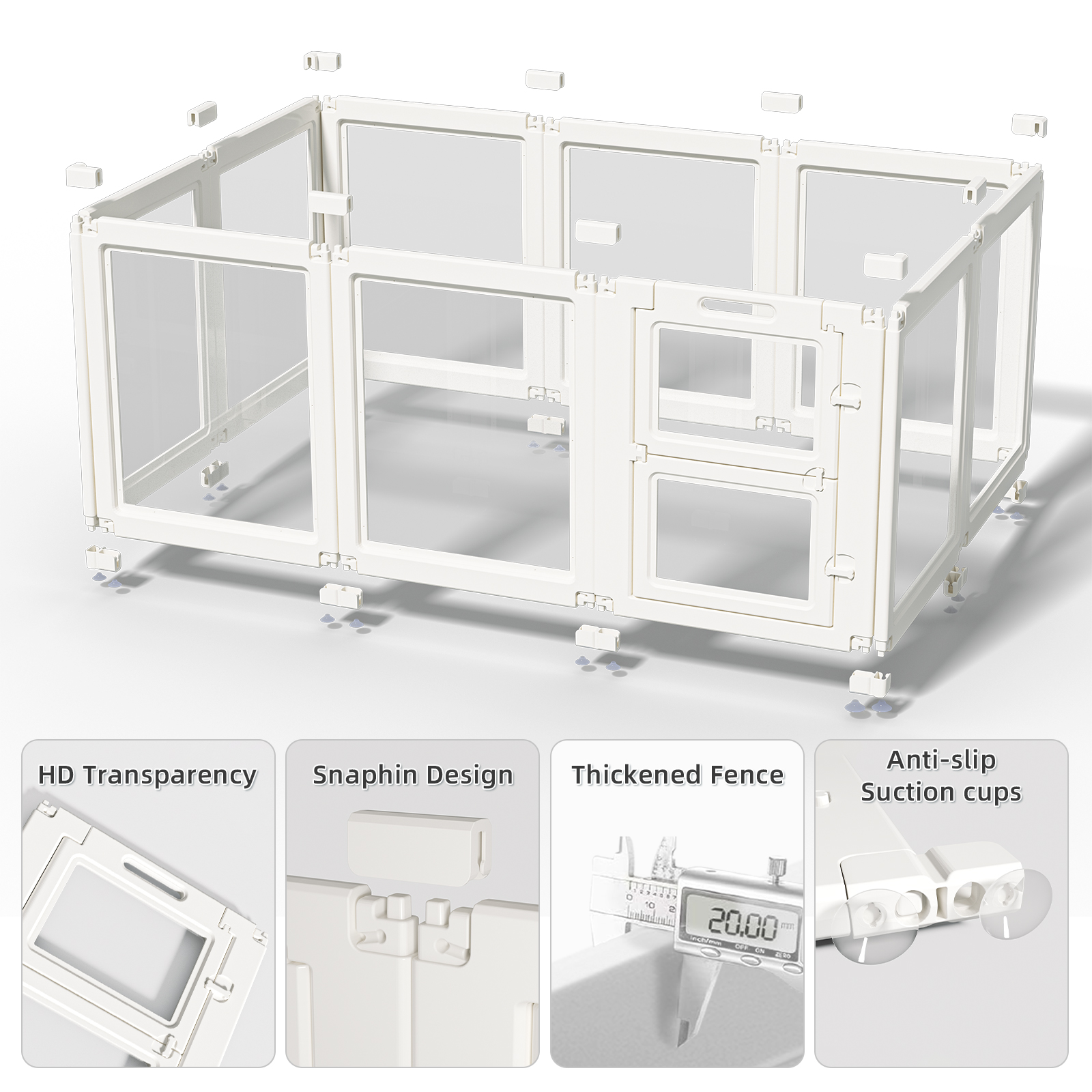 亚克力宠物围栏-双门面板款