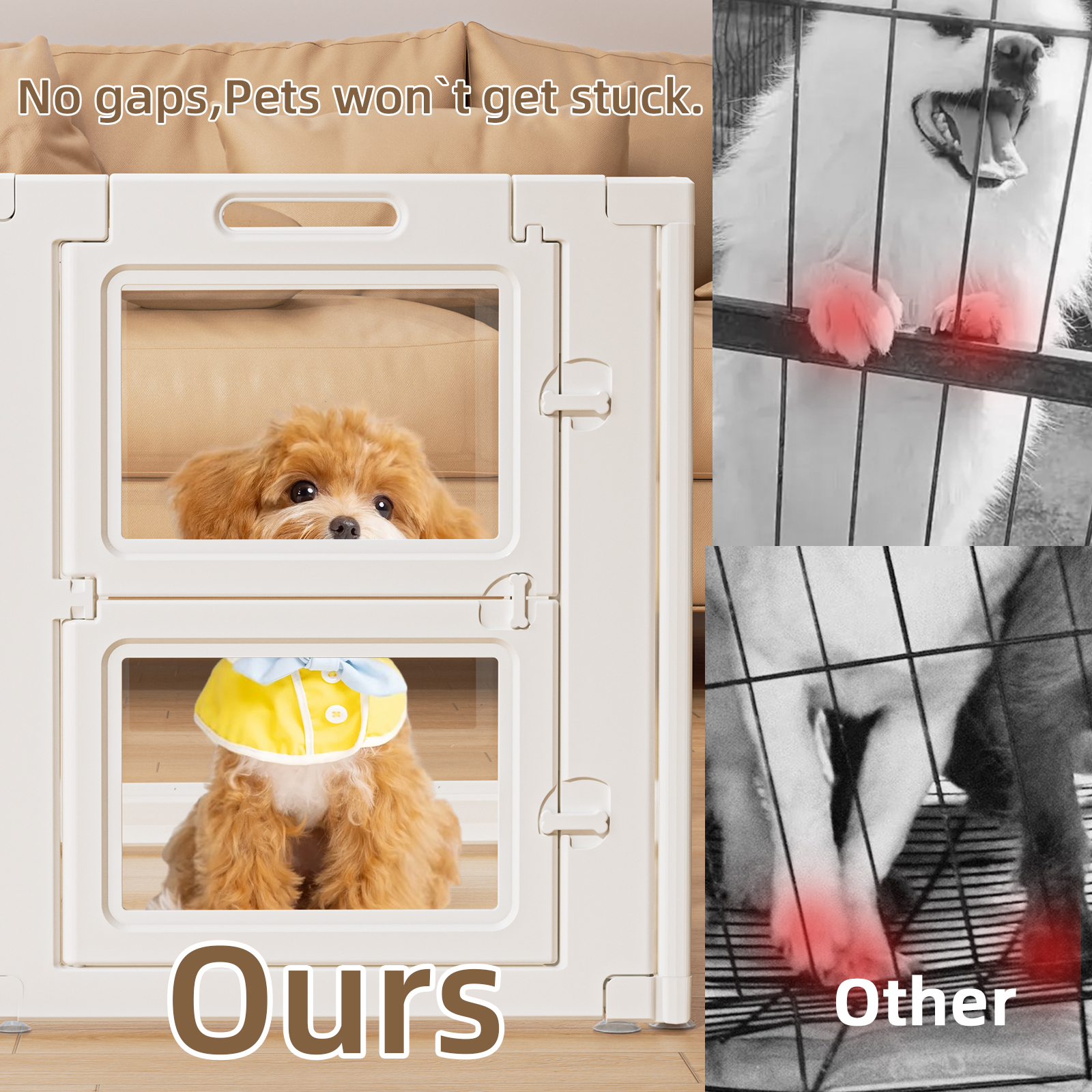 亚克力宠物围栏-双门面板款