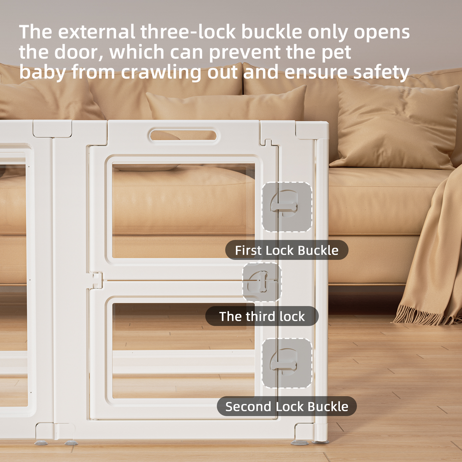 亚克力宠物围栏-双门面板款