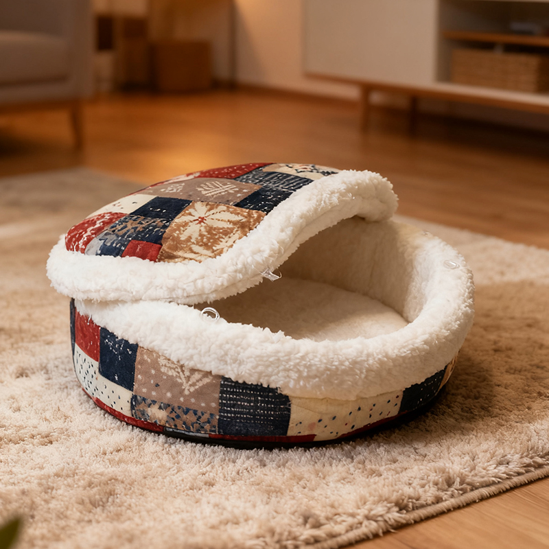 法兰绒狗窝-拼色款