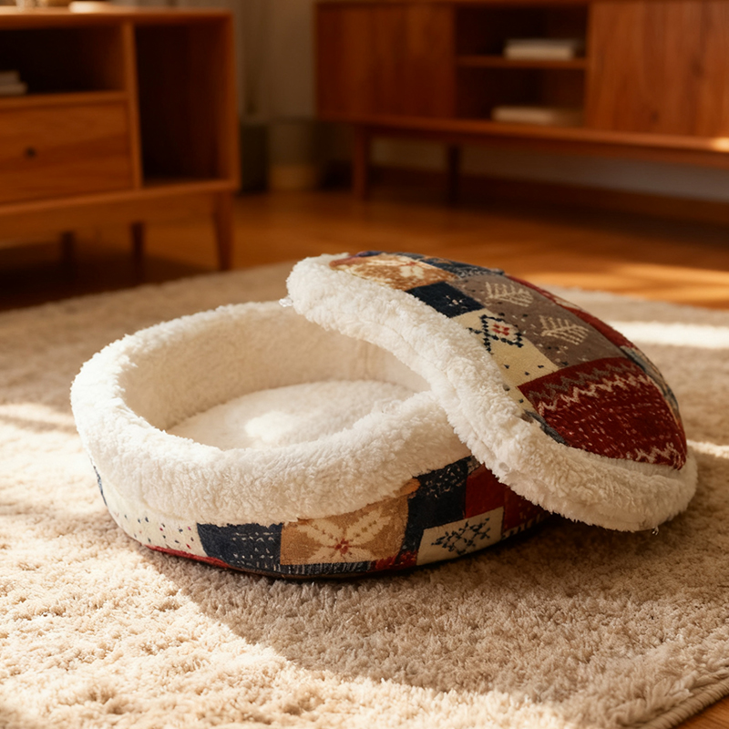 法兰绒狗窝-拼色款