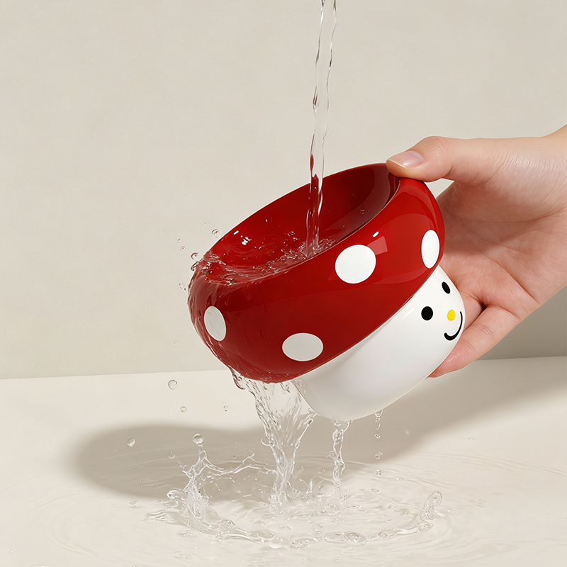 笑脸蘑菇陶瓷碗